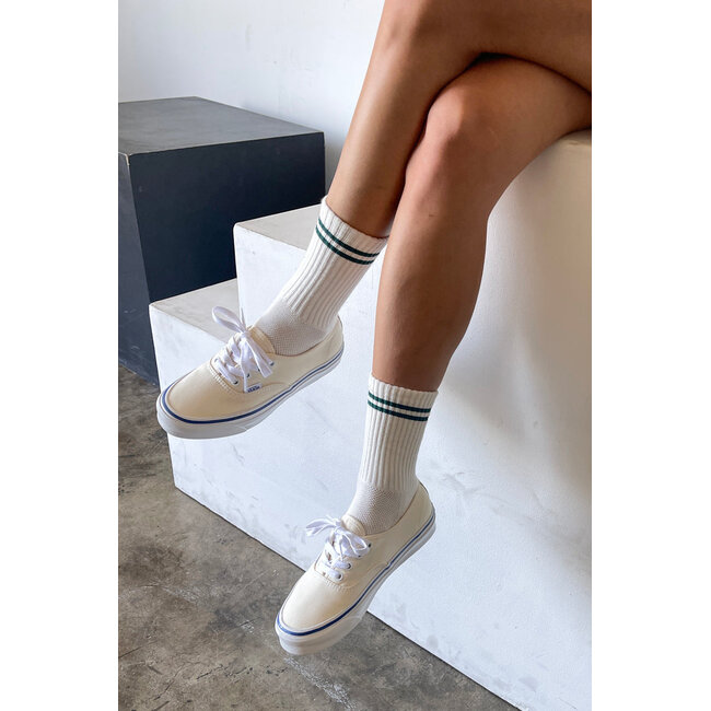 LE BON SHOPPE BOYFRIEND SOCKS IN NOIR AND PARCHMENT