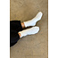 LE BON SHOPPE CLOUD SOCKS IN WHITE AND MULBERRY