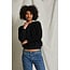 PERFECT WHITE TEE ZIGGY FLEECE SHRUNKEN SWEATSHIRT IN WHITE AND BLACK