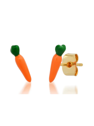 TAI JEWELRY ENAMEL CARROT STUDS