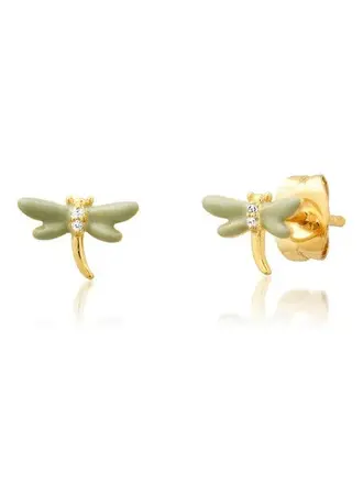 TAI JEWELRY ENAMEL DRAGONFLY STUDS