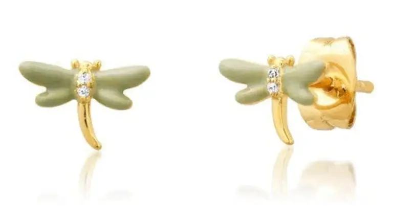 TAI JEWELRY ENAMEL DRAGONFLY STUDS