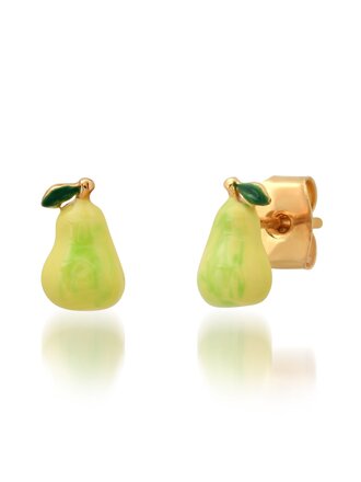 TAI JEWELRY ENAMEL PEAR STUDS