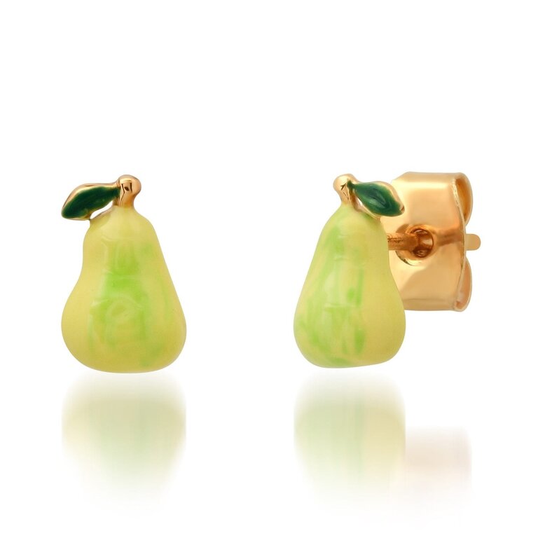 TAI JEWELRY ENAMEL PEAR STUDS