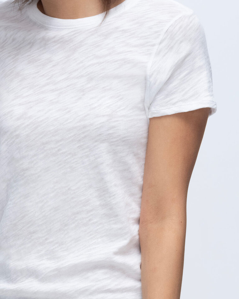 ATM ATM SLUB JERSEY  SCHOOLBOY CREW IN WHITE