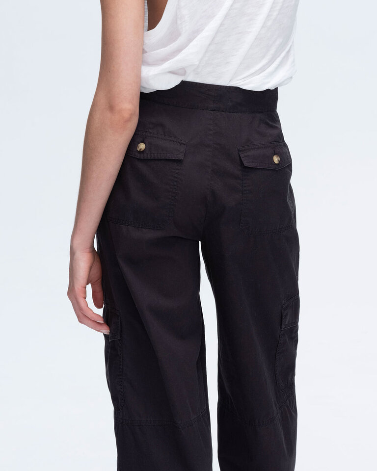 ATM POPLIN CARGO PANTS IN BLACK