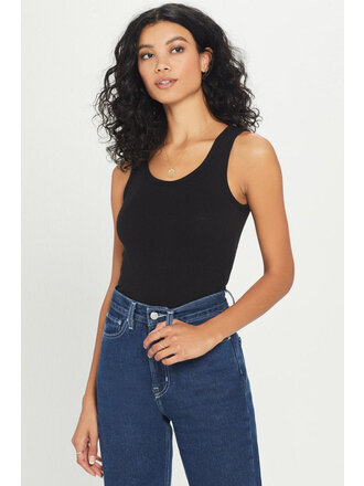 COTTON RIB TANK IN BLACK AND WHITE