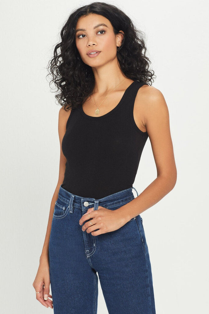COTTON RIB TANK IN BLACK AND WHITE