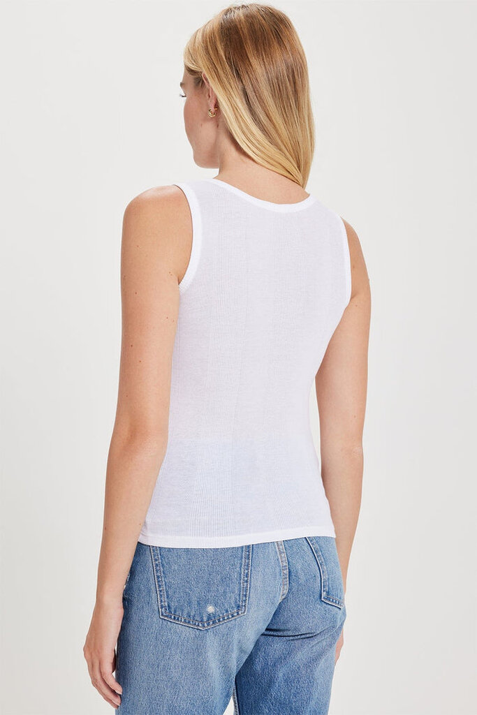 COTTON RIB TANK IN BLACK AND WHITE