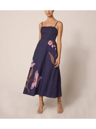 CLEOBELLA RILEY ANKLE DRESS IN MORESCO NAVY