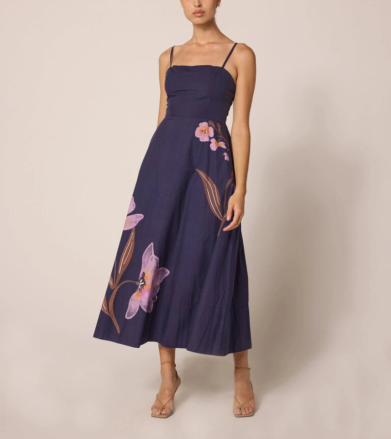 CLEOBELLA RILEY ANKLE DRESS IN MORESCO NAVY