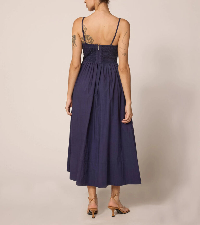 CLEOBELLA RILEY ANKLE DRESS IN MORESCO NAVY