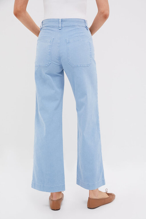 ASKKNY SAILOR WASHED TWILL PANT IN WASHED BLUE