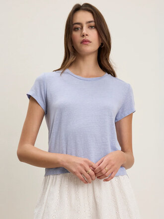 VELVET CASEY03 S/S CREW IN CERAMIC