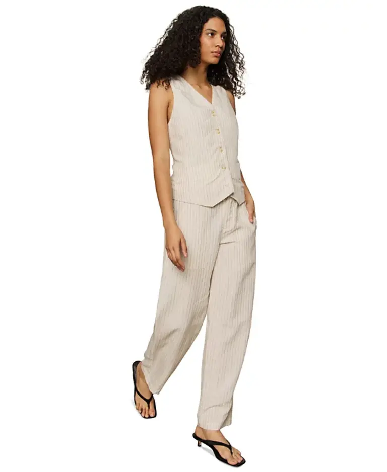 SANCTUARY RELAXED CRUISER IN NATURAL METALLIC STRIPE