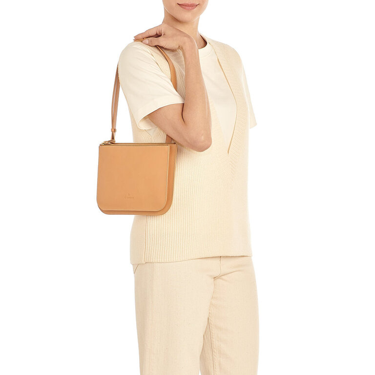 IL BISONTE ROSETO CROSSBODY IN CAFFE LATTE