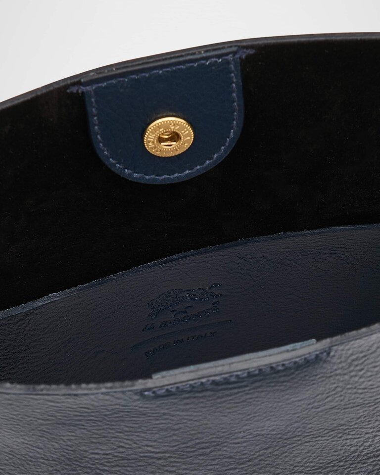 IL BISONTE SNODO SHOULDER BAG IN BLU OLTREMARE