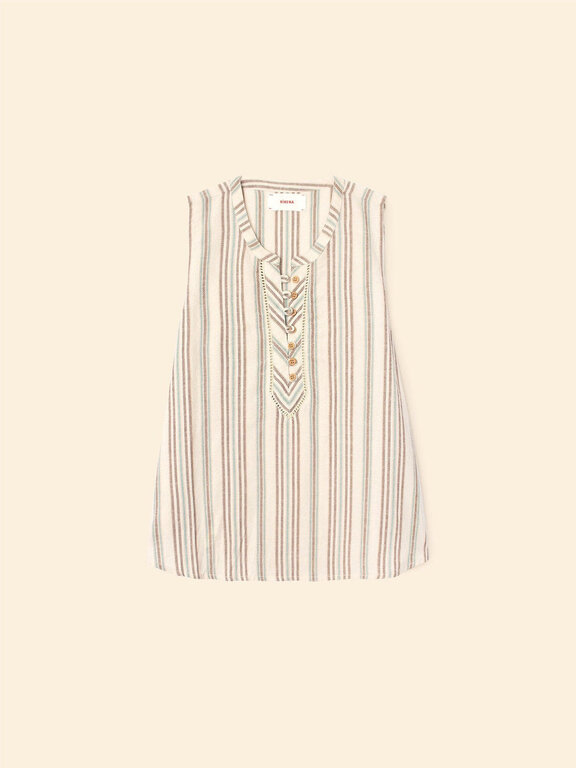 XIRENA TWYLA TOP IN IVORY SAND