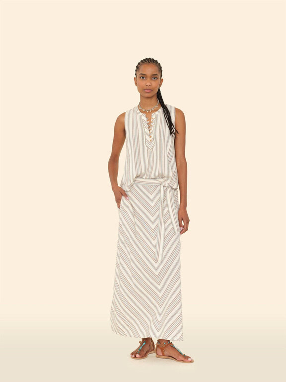 XIRENA MIKAYLA SKIRT IN IVORY SAND