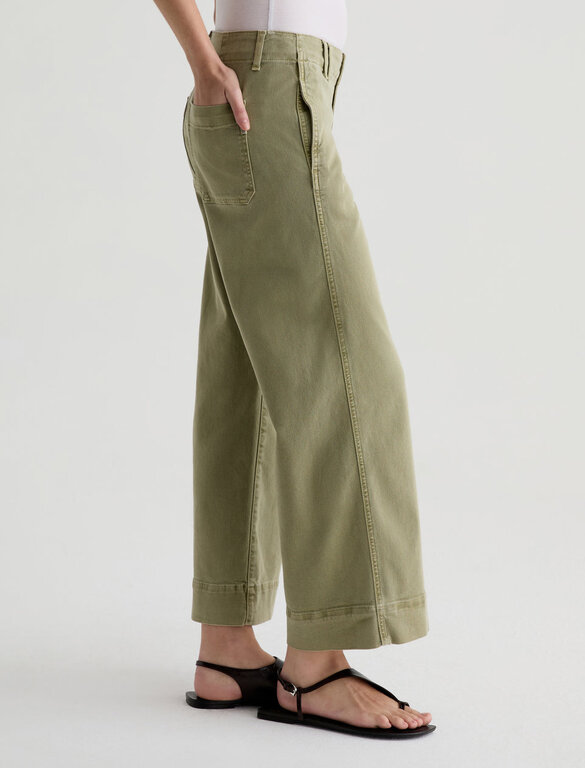 AG NATASHA MID-RISE CROP IN SULFUR BASIL