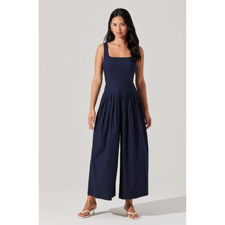 ASTR AERYN JUMPSUIT IN NAVY