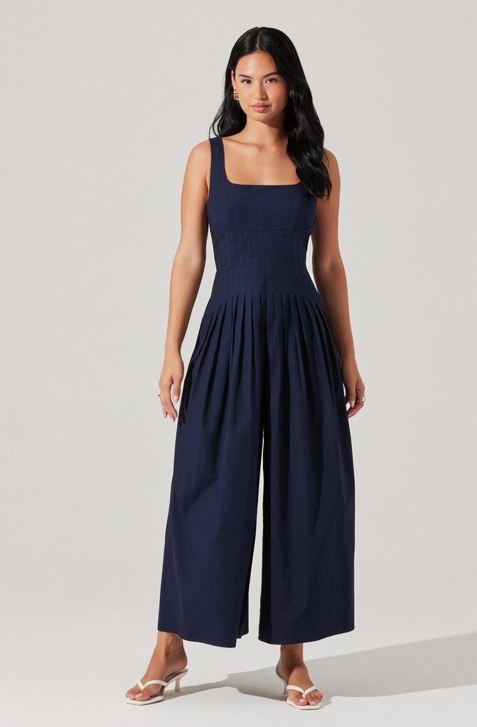 ASTR AERYN JUMPSUIT IN NAVY