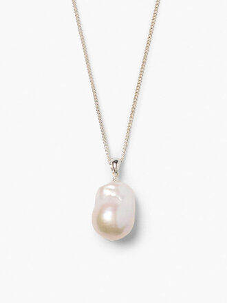 CHAN LUU STERLING SILVER WHITE PEARL NECKLACE