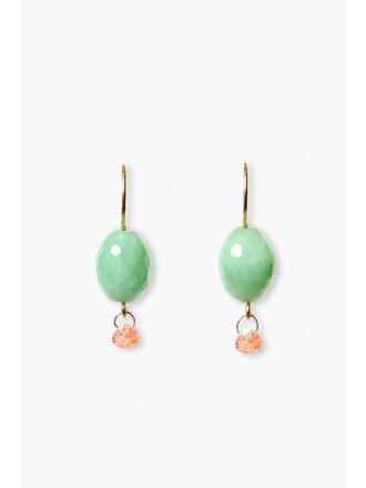 CHAN LUU CHRYSOPRASE JELLY BEAN EARRINGS