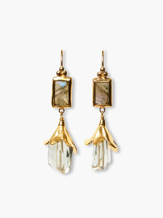 CHAN LUU GREEN AMETHYST BELLFLOWER EARRINGS