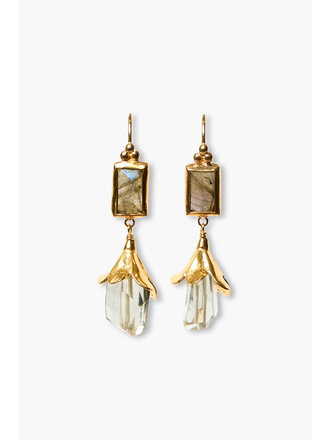 CHAN LUU GREEN AMETHYST BELLFLOWER EARRINGS