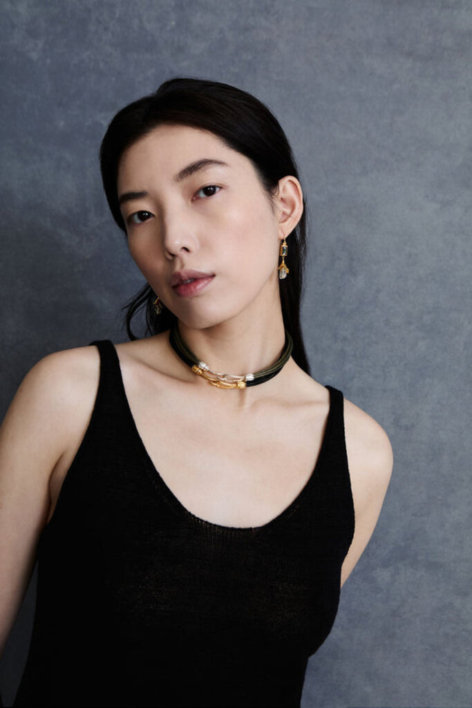 CHAN LUU GREEN AMETHYST BELLFLOWER EARRINGS