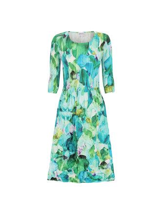 3/4 SL SMASH POCKET DRESS IN GARDEN SWEET PEA