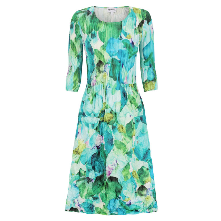 3/4 SL SMASH POCKET DRESS IN GARDEN SWEET PEA