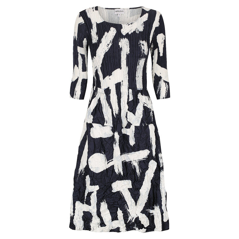 3/4 SL SMASH POCKET DRESS IN INDIGO NOISE