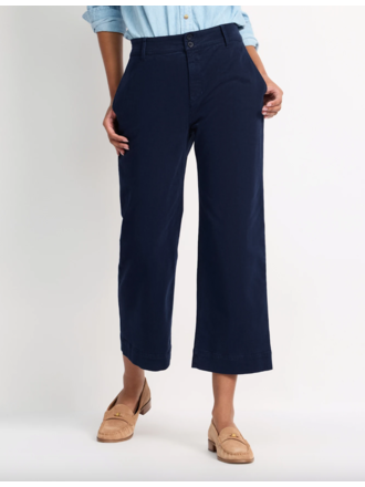 BELLA DAHL SAIGE WIDE LEG CROP IN ITALIAN NAVY
