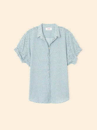 XIRENA CHANNING S/S SHIRT IN JADE