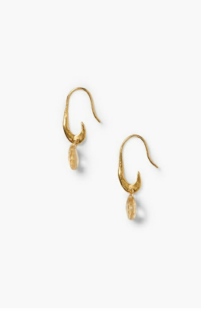 CHAN LUU YELLOW GOLD CITRINE EARRINGS