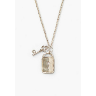 CHAN LUU SILVER LOCK AND KEY NECKLACE