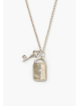CHAN LUU SILVER LOCK AND KEY NECKLACE