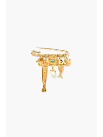 CHAN LUU CHAN LUU GOLD MIX PIN