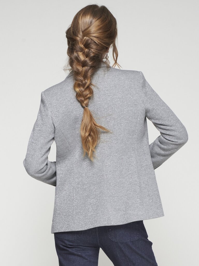 VILAGALLO SILVER LUREX GREY BLAZER