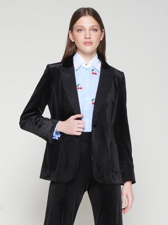 VILAGALLO BLACK VELVET BLAZER