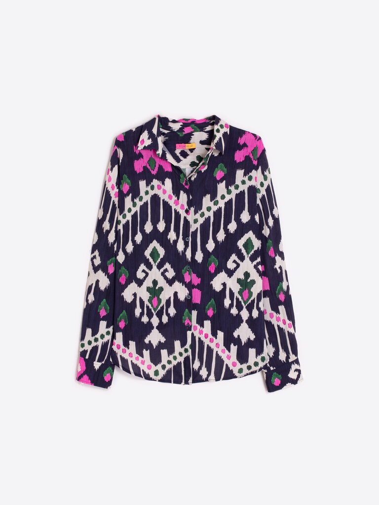 VILAGALLO IKAT PRINT BUTTON UP
