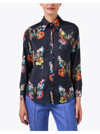 VILAGALLO MARIPOSA  FLORAL BUTTON UP