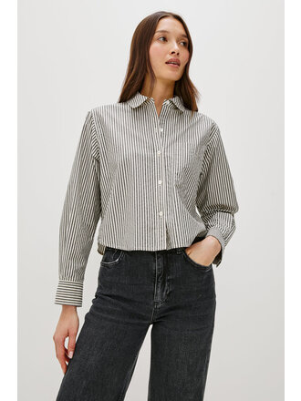RAILS RAMY SHIRT IN NOIR STRIPE