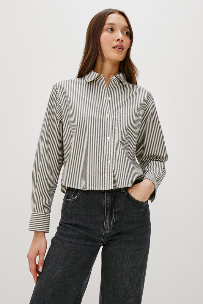 RAILS RAMY SHIRT IN NOIR STRIPE