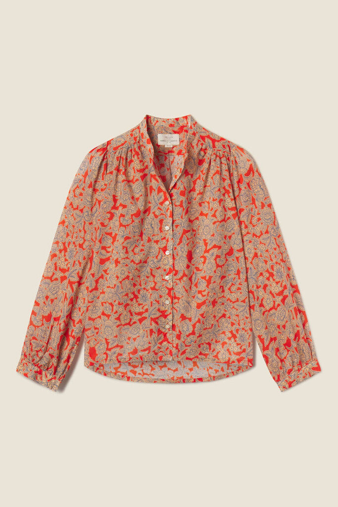 TROVATA CLARA BLOUSE IN VERMILLION VINE