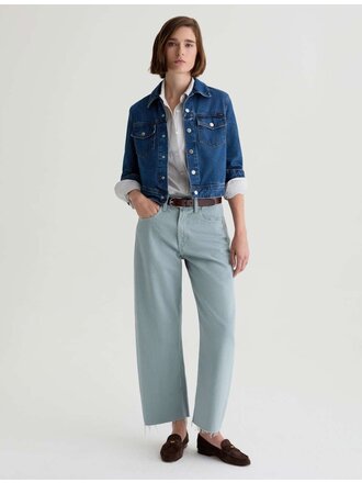 AG HATTIE CROP JEAN IN SEA FOG