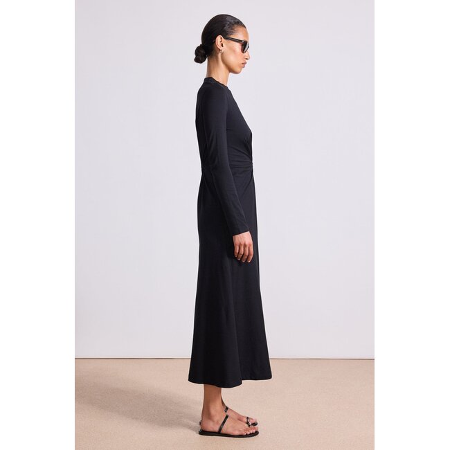 APIECE APART  LONG SLEEVE VOLTA DRESS IN BLACK
