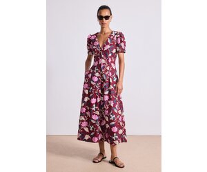 chinese dress ladies Apiece Apart Neli Maxi Dress in Navy – Hampden Clothing